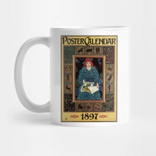 1897 Poster Calendar by Louis John Rhead Mug